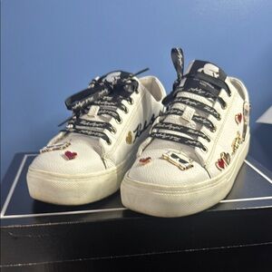 Karl Lagerfeld Kids Sneakers with Heart and Gold Details